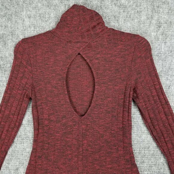 American Eagle Dress Womens XXS Brown Turtleneck Sweater Open-Back Knee Length - Picture 4 of 11